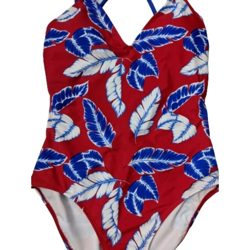 Indigo Rein Strappy Back One-Piece Swimsuit L
